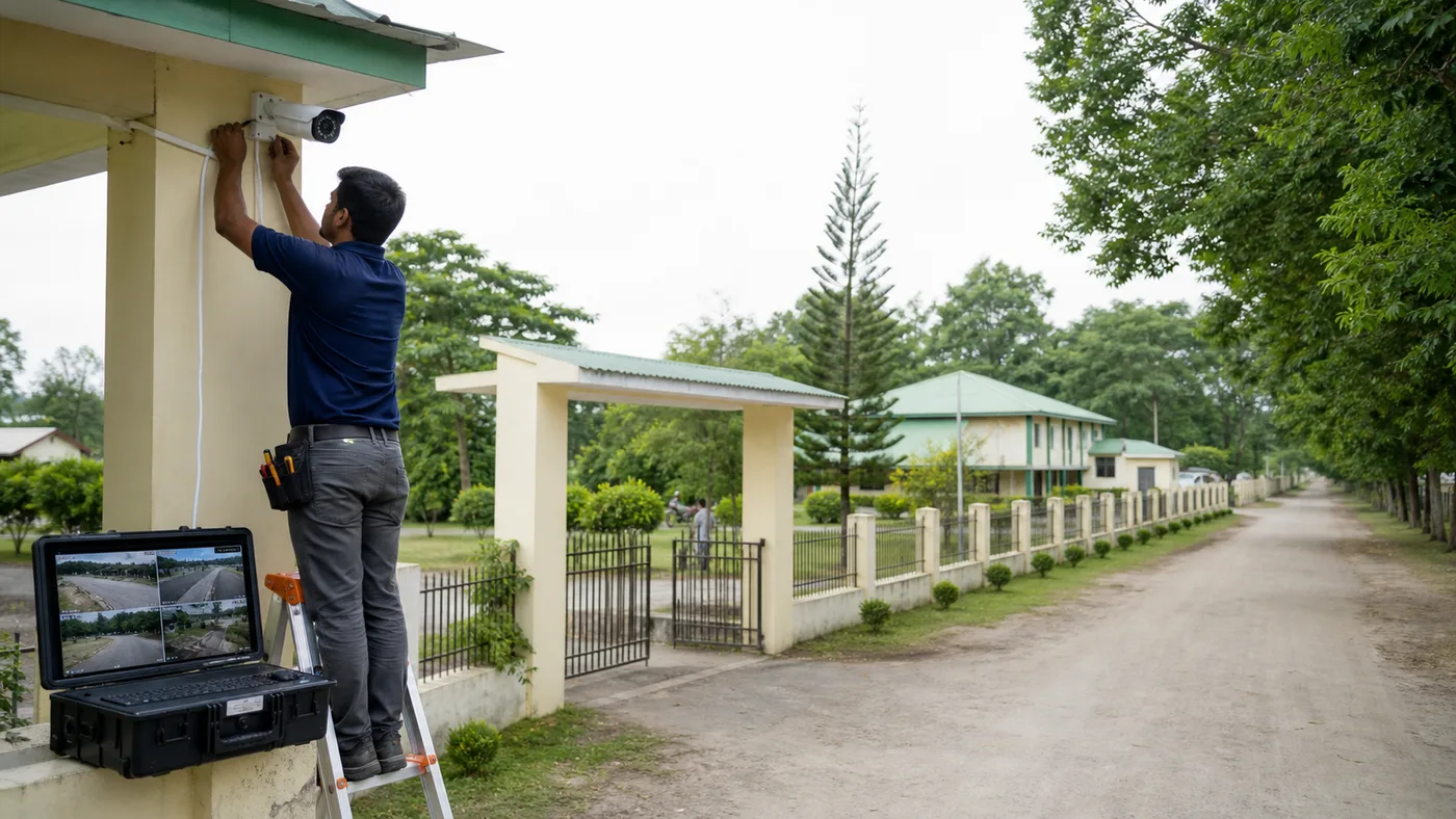 CCTV camera installation service in Pundibari